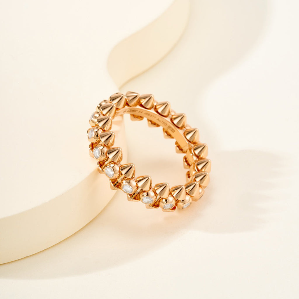 [Raffine]CLASH 6.8MM DIAMOND MEDIUM RING