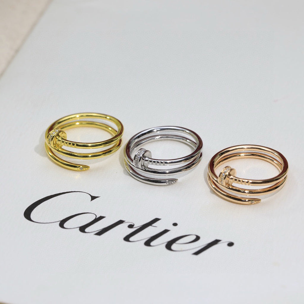 [Raffine]JUSTE RING 4.8MM HALF DIAMOND