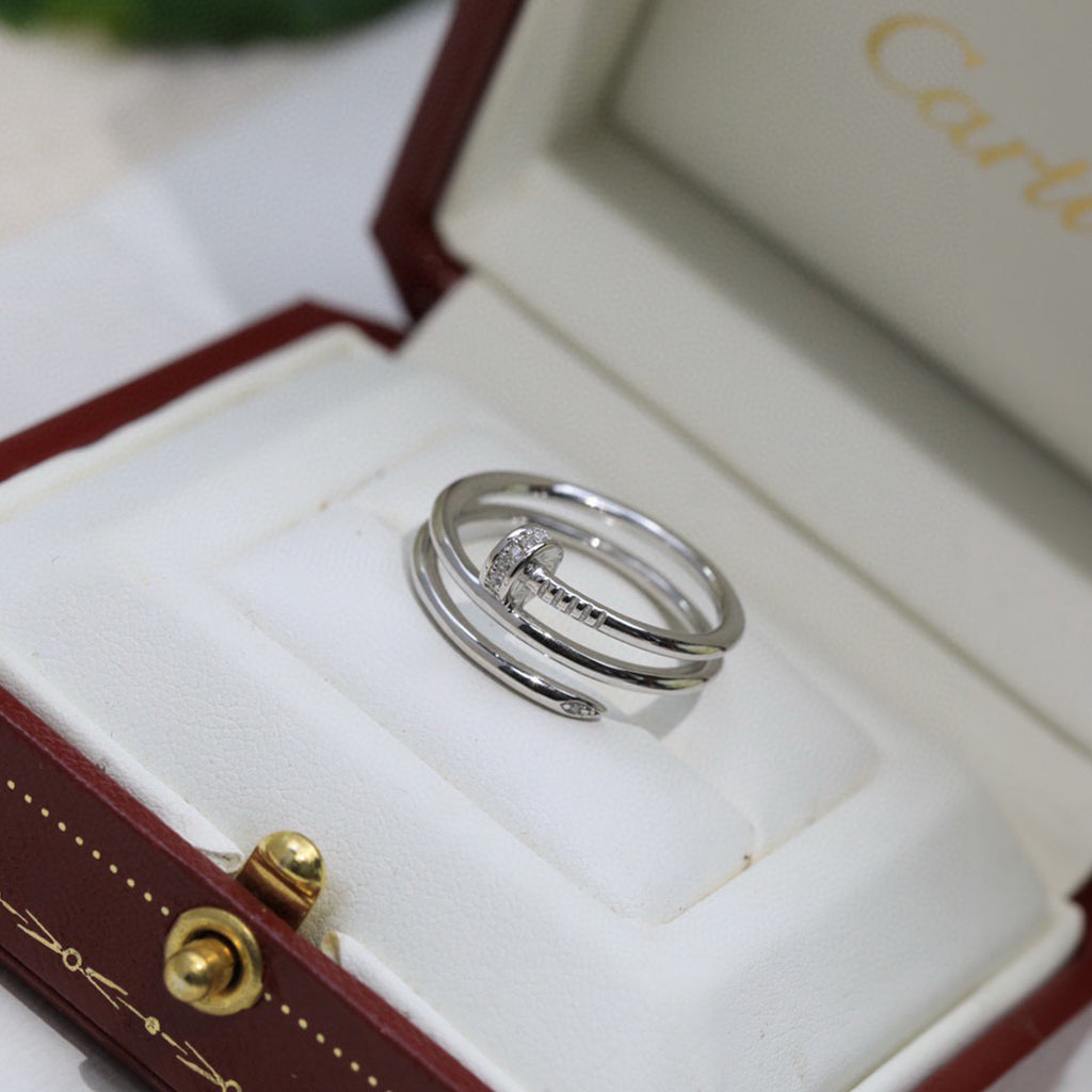 [Raffine]JUSTE RING 4.8MM HALF DIAMOND