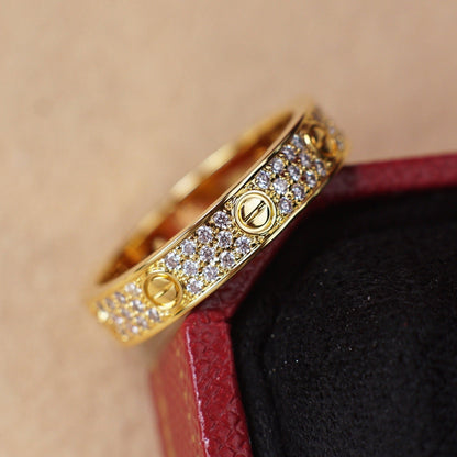 [Raffine]LOVE RING 4.0MM DIAMOND PAVED