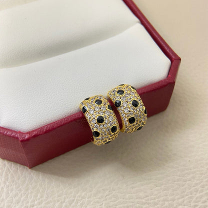 [Raffine]PANTHERE MINI FULL DIAMOND EARRINGS