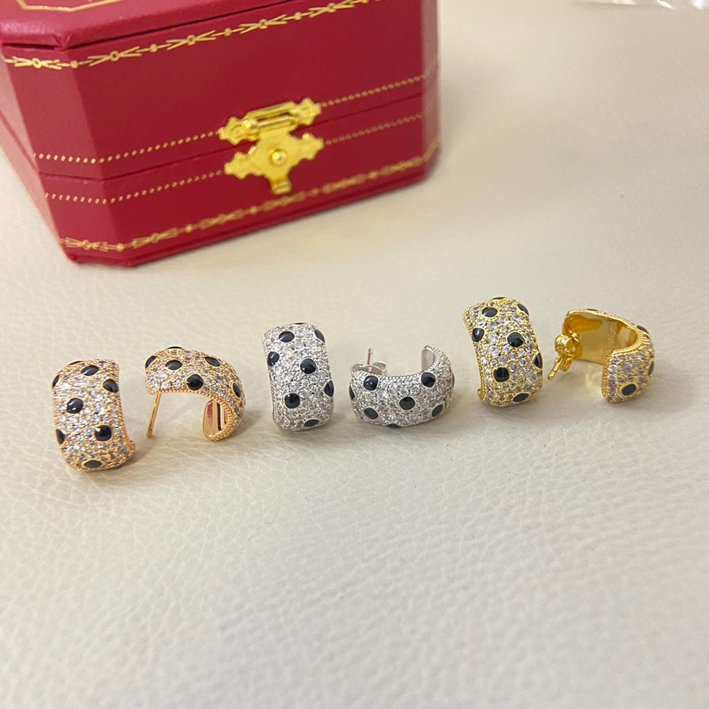 [Raffine]PANTHERE MINI FULL DIAMOND EARRINGS