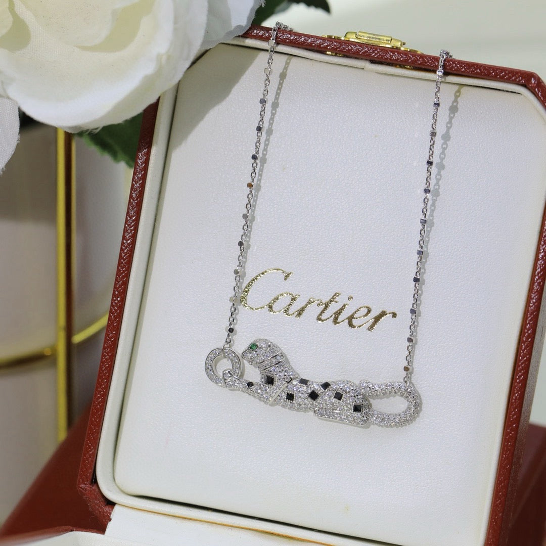 [Raffine]PANTHERE PAVED DIAMOND NECKLACE