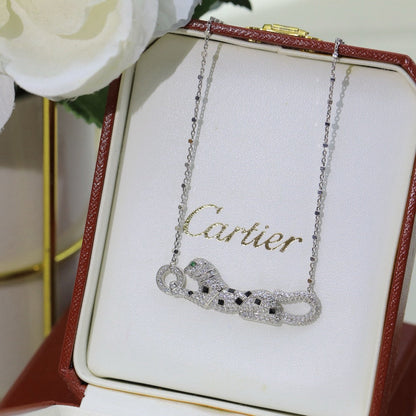 [Raffine]PANTHERE PAVED DIAMOND NECKLACE