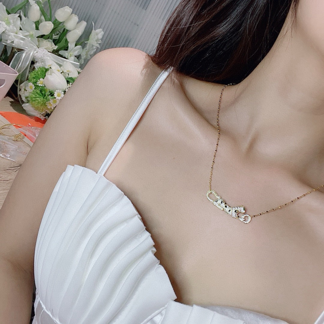 [Raffine]PANTHERE PAVED DIAMOND NECKLACE