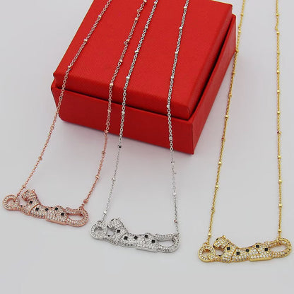 [Raffine]PANTHERE PAVED DIAMOND NECKLACE