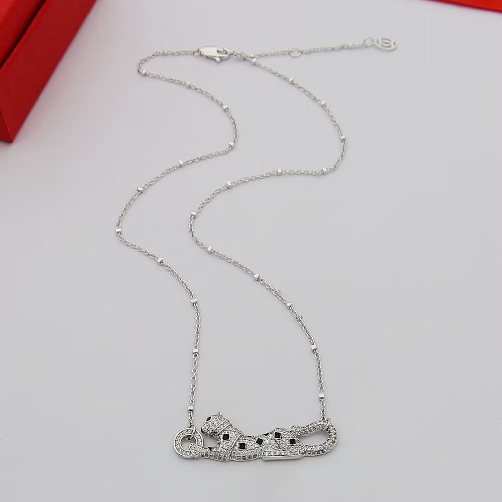 [Raffine]PANTHERE PAVED DIAMOND NECKLACE