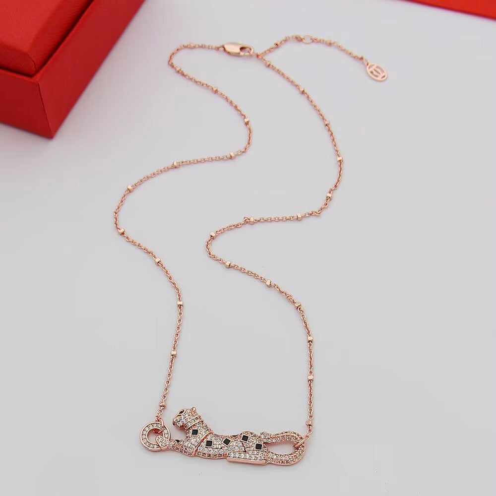 [Raffine]PANTHERE PAVED DIAMOND NECKLACE