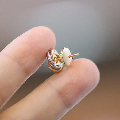 [Raffine]TRINITY STUD DIAMOND EARRINGS