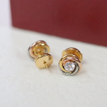 [Raffine]TRINITY STUD DIAMOND EARRINGS