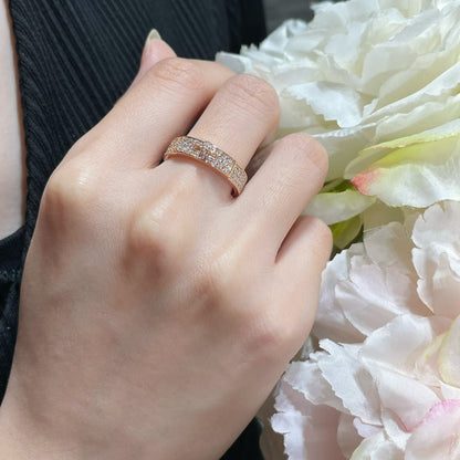 [RAFFINE] ANILLO KELLY DE ORO ROSA CON DIAMANTES