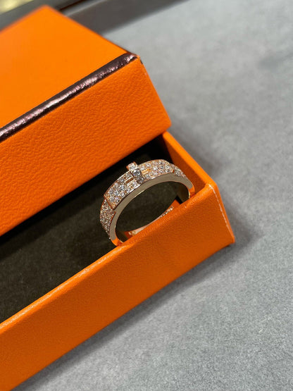 [RAFFINE] ANILLO KELLY DE ORO ROSA CON DIAMANTES