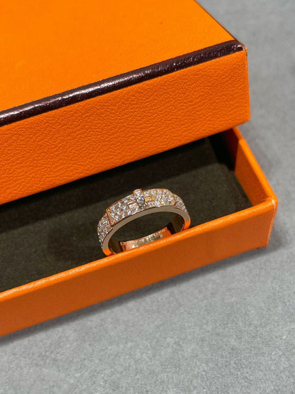 [RAFFINE] ANILLO KELLY DE ORO ROSA CON DIAMANTES