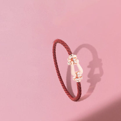 [RAFFINE]FORCE 10 HALF DIAMOND PINK GOLD RED CORDERI LARGE AND MEDIUM MODEL