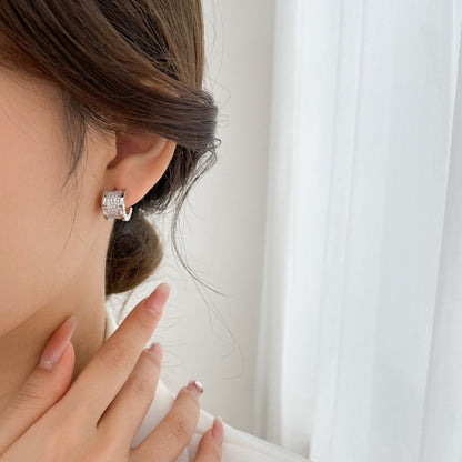 [RAFFINE] PENDIENTES DE DIAMANTES ZERO 1 PAVÉ