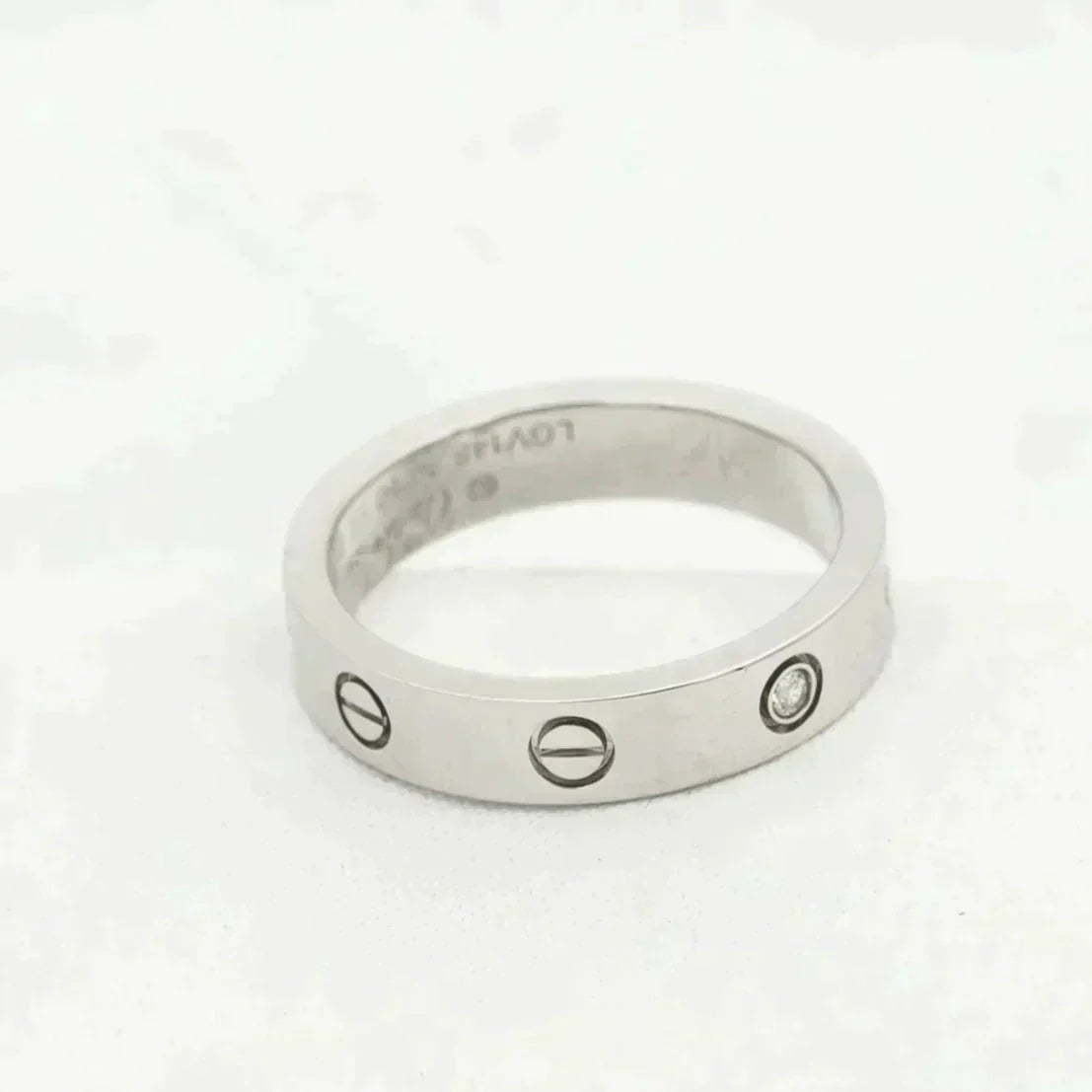 [RAFFINE] ANILLO DE AMOR 4MM 1 DIAMANTE PLATA