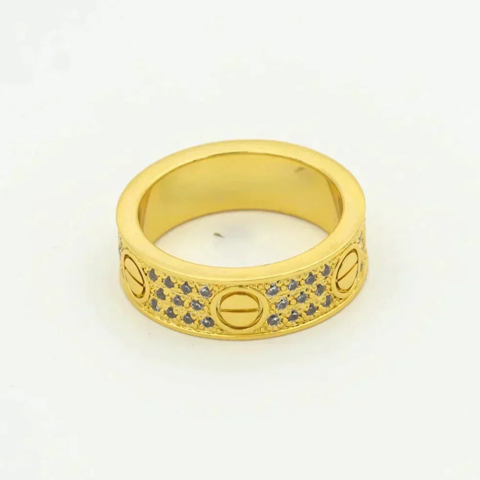 [RAFFINE] ANILLO DE AMOR DE 5,5 MM CON DIAMANTES PAVENDADOS
