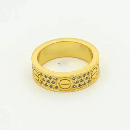 [RAFFINE] ANILLO DE AMOR DE 5,5 MM CON DIAMANTES PAVENDADOS