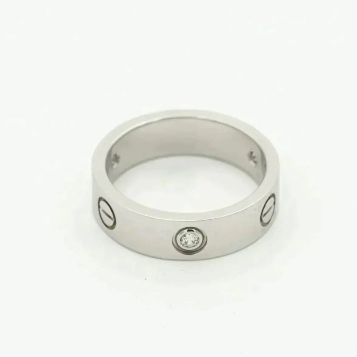 [RAFFINE]LOVE RING 5.5MM 3 DIAMONDS SILVER