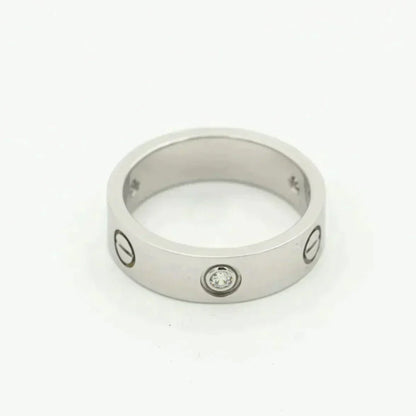 [RAFFINE]LOVE RING 5.5MM 3 DIAMONDS SILVER