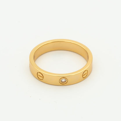 [RAFFINE]LOVE RING 4MM 1 DIAMOND PINK GOLD