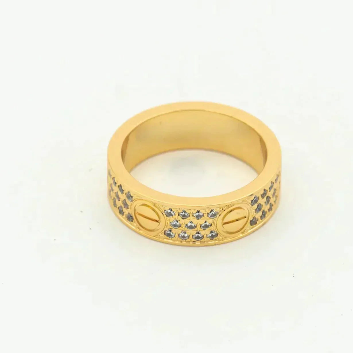 [RAFFINE] ANILLO DE AMOR DE 5,5 MM CON DIAMANTES PAVENDADOS