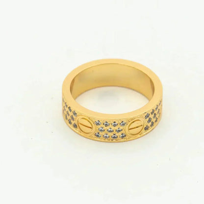 [RAFFINE] ANILLO DE AMOR DE 5,5 MM CON DIAMANTES PAVENDADOS