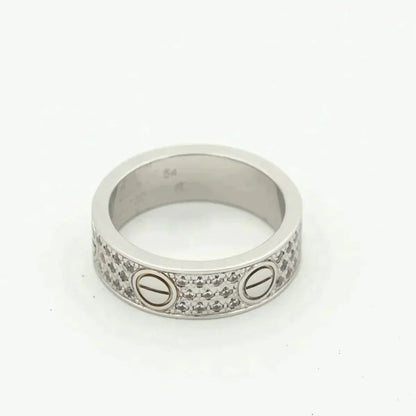 [RAFFINE] ANILLO DE AMOR DE 5,5 MM CON DIAMANTES PAVENDADOS