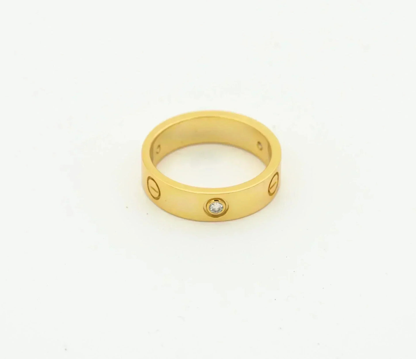 [RAFFINE]LOVE RING 4MM 1 DIAMOND GOLD