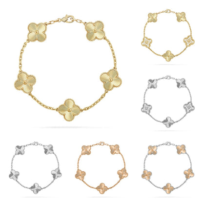 [RAFFINE] CLOVER 5 MOTIF LASER BRACELET COLLECTION