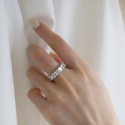 [RAFFINE]Elegant Princess Cut Tennis Ring
