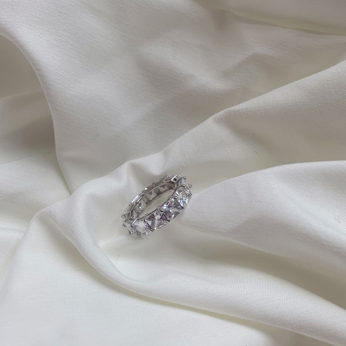 [RAFFINE]Elegant Princess Cut Tennis Ring