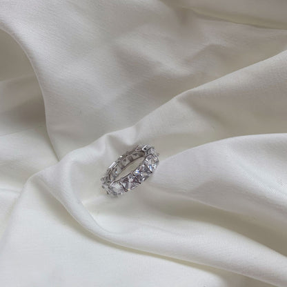 [RAFFINE]Elegant Princess Cut Tennis Ring