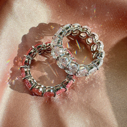 [RAFFINE]Dainty Elongated Cushion Cut Tennis Ring