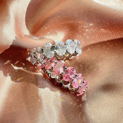 [RAFFINE]Dainty Elongated Cushion Cut Tennis Ring