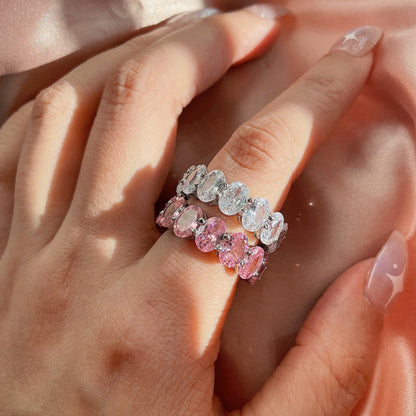 [RAFFINE]Dainty Elongated Cushion Cut Tennis Ring