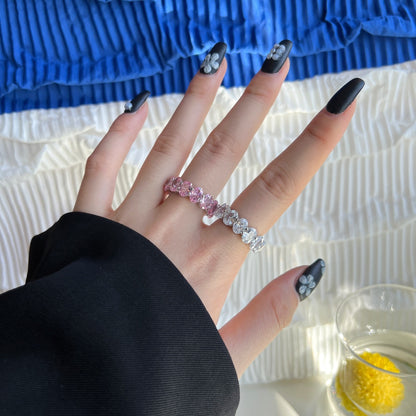 [RAFFINE]Dainty Elongated Cushion Cut Tennis Ring