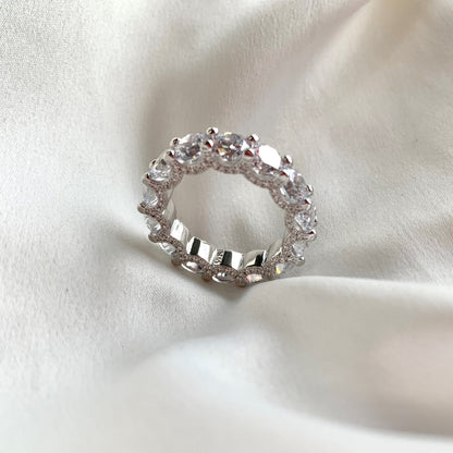 [RAFFINE]Gorgeous Round Cut Tennis Ring