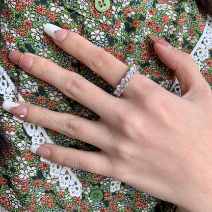 [RAFFINE]Gorgeous Round Cut Tennis Ring