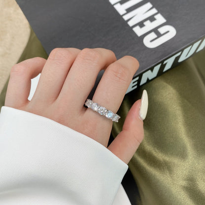[RAFFINE]Gorgeous Round Cut Tennis Ring