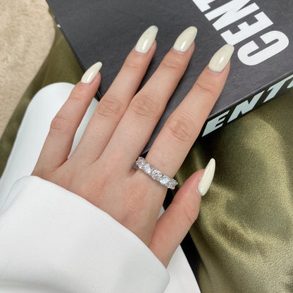 [RAFFINE]Gorgeous Round Cut Tennis Ring