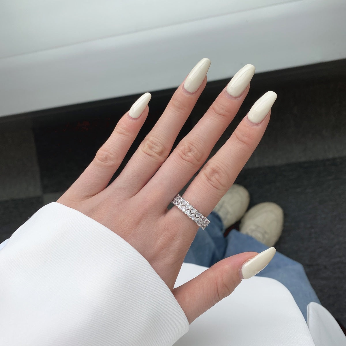 [RAFFINE]Sparkling Full Heart Ring