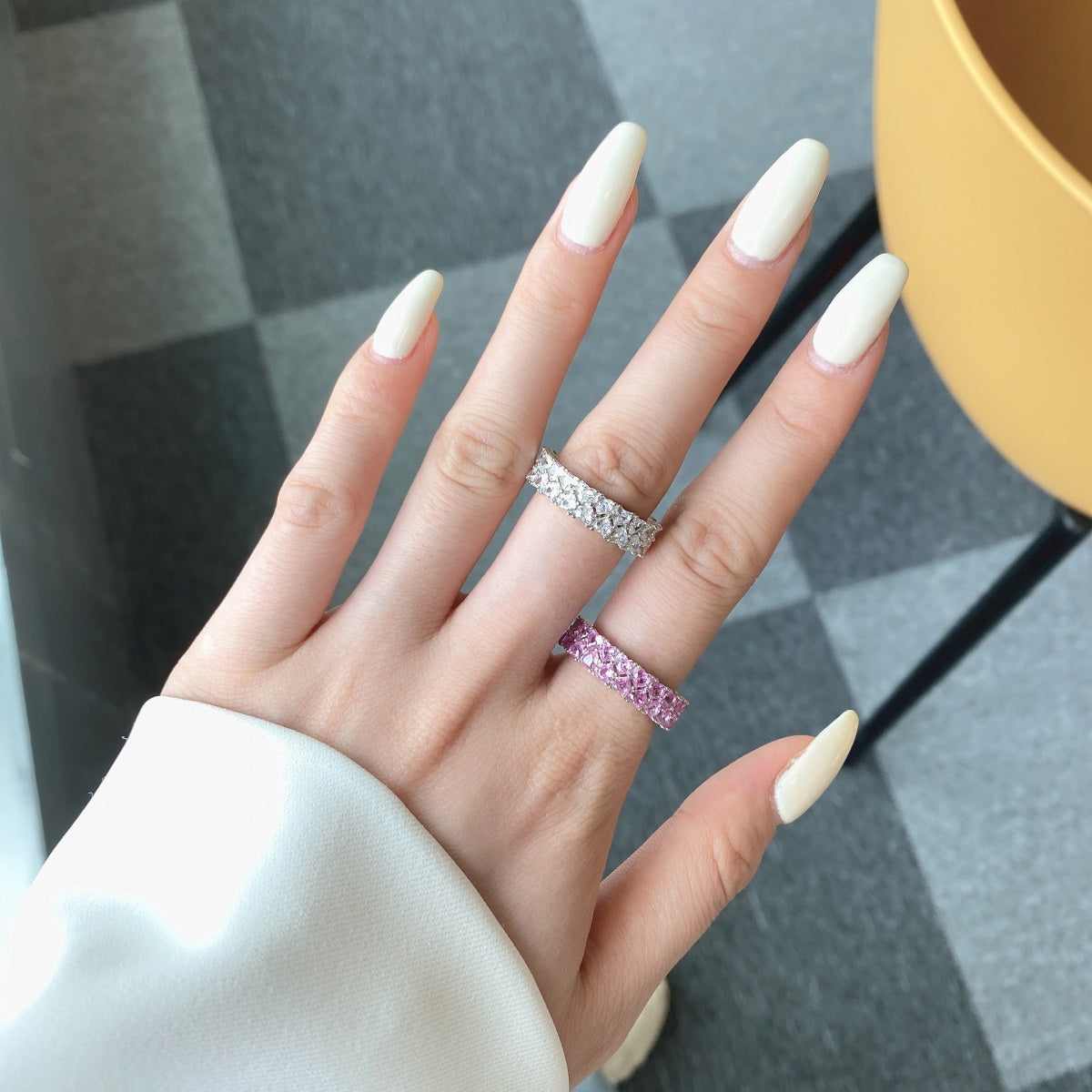[RAFFINE]Sparkling Full Heart Ring