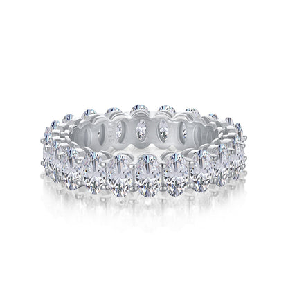 [RAFFINE]Ornate Oval Cut Tennis Ring