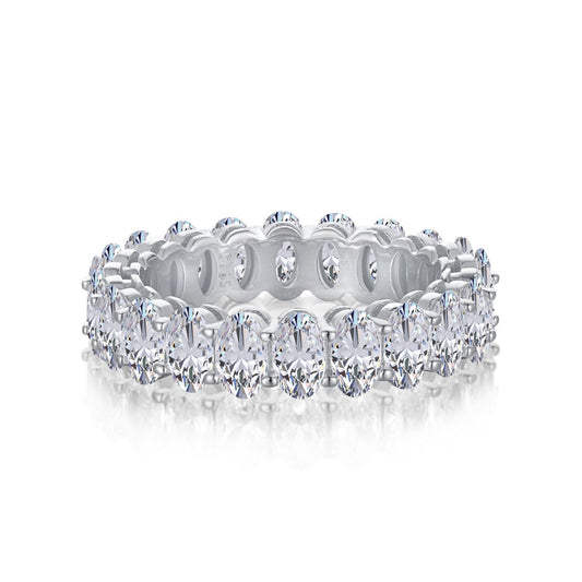 [Raffine]Ornate Oval Cut Tennis Ring