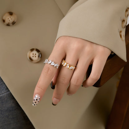 [RAFFINE]Delicate Multi Cut Ring