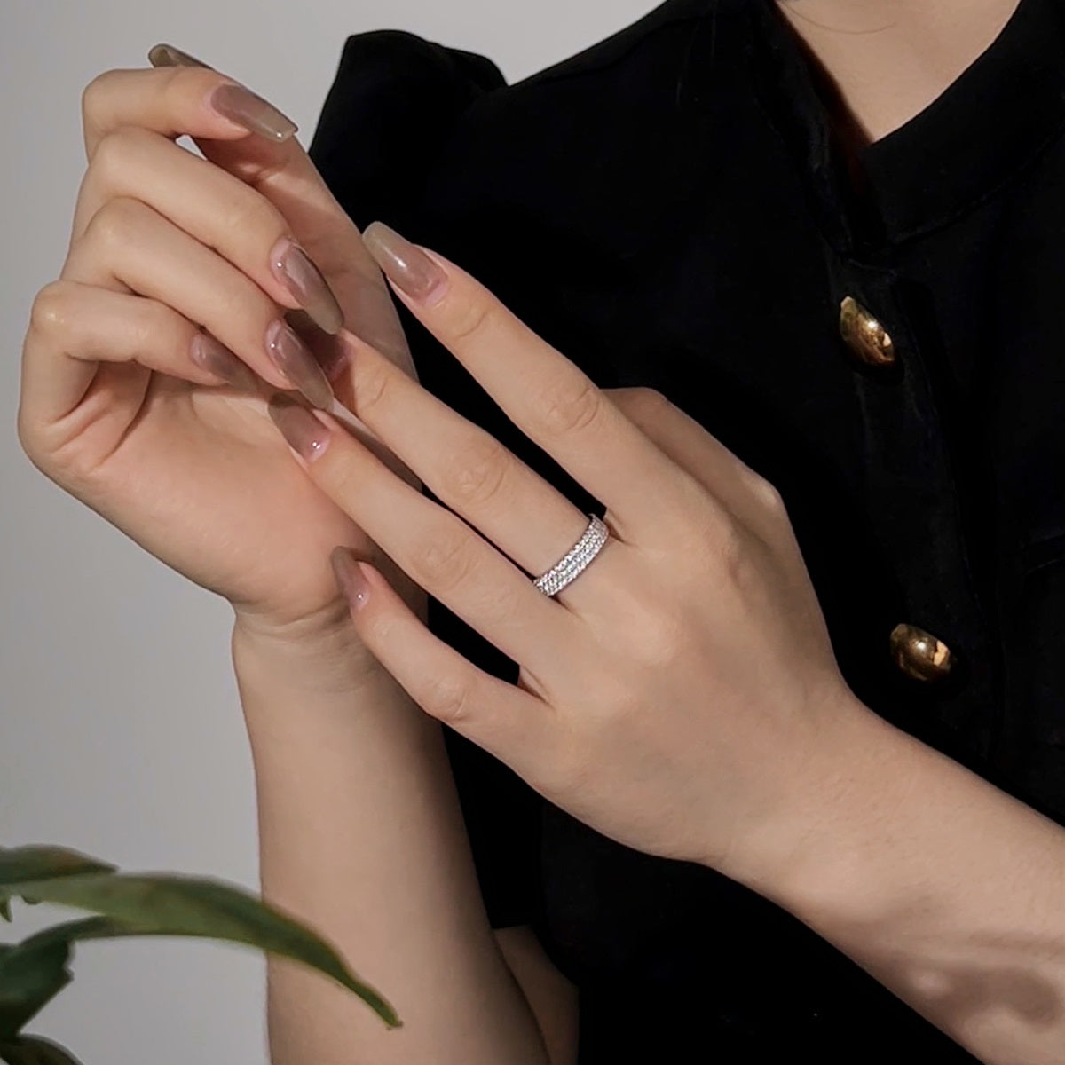 [RAFFINE]Dainty Round Cut Tennis Ring