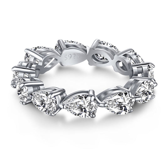[Raffine]Exquisite Pear Cut Tennis Ring