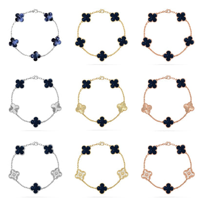 [RAFFINE]CLOVER 5 MOTIF PIETERSITE BRACELET COLLECTION
