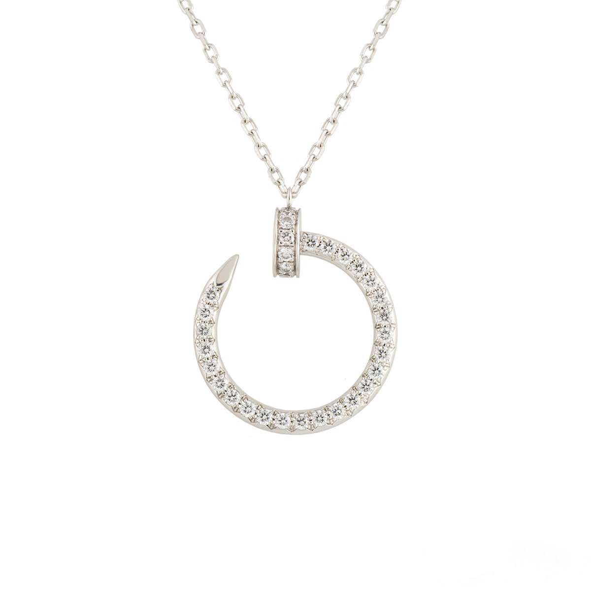 [RAFFINE]COLLAR JUSTE PLATA DIAMANTES